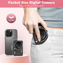 Digital Camera, 4K 64MP, 18X Zoom, Point and Shoot Digital Camera with 64GB TF Card & 2 Batteries, Portable Rechargeable Small Camera for Kids Teens Adult, Black by TinyTreasures Baby Boutique