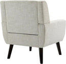 UIXE Accent Chair, Modern Upholstered Armchair in Fabric for Living Room, Comfy Club Arm Chairs Single Sofa Button Tufted Bedroom Reading Seat - Beige, Set of 4 by CozyNest Decor