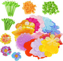 windpaint DIY Fabric Flower Bouquets Toys Accessories, DIY Craft Kits Flowers Accessories for Toddler Kids,Birthdays Gifts (Colorful) by TinyTreasures Baby Boutique