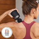 Sharper Image® Powerboost® Palm Portable Percussion Massager - 4 Attachments, 4 Speeds| Compact Full Body Back & Shoulder Mini Massage Gun| Deep Tissue Muscle Soreness Recovery| Wellness Gift by CozyNest Decor