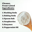 Pronounce Laundry Detergent Powder Alternative | Non-Toxic, Eco-Friendly, Natural for Sensitive Skin, Eczema, and Babies. Stain + Smell Fighting. HE Safe (Peppermint, 120 Loads) by TinyTreasures Baby Boutique
