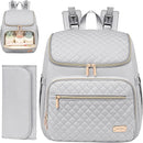 Weitars Diaper Bag Backpack Large Baby Diaper Bag with Changing Pad Travel Diaper Backpack,Baby Bag for Boys Girls,Stroller Straps,5 Insulated Pockets (Gray) by TinyTreasures Baby Boutique