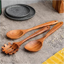 Gudamaye 13 inch Long Wooden Spoons for Cooking, 9 PCS Natural Teak Wooden Kitchen Utensil Set with Utensils Holder Made of Australia Camphor Laurel Wood，Wooden Utensils for Cooking by CozyNest Decor