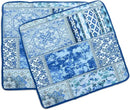 NEWLAKE Blue Classic Bohemian Style Cotton Throw Pillow Covers (2 Pieces, 18X18 Inch) by CozyNest Decor