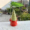 Garden Female Gnome Statue Decoration with Leaf Umbrella, 6.5” Figurine Ornament for Indoor Outdoor Home Patio Yard Lawn, for Gnome Lovers & Garden Enthusiasts，Mom，Women by CozyNest Decor