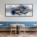 Mofutinpo Black and Blue Wall Art - Abstract Canvas Wall Art for Living Room, Bedroom, Office - Modern Black and White Paintings,Blue and Grey Wall Decor, Large Artwork and Pictures for Wall 31×70IN by CozyNest Decor