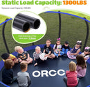 ORCC 1200LBS Weight Capacity Trampoline 16 15 14 12 10 8FT Outdoor Yard Trampolines for Kids Adults Outdoor Yard Trampolines for Kids Adults by TinyTreasures Baby Boutique