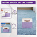 Storage Bins Large Fabric Storage Baskets for Shelves 3 Pack, Decorative Linen Closet Baskets with Handles for Organizing, Shelf, Clothes, Home, Office, 15x11x9.5Inches (Purple&White) by CozyNest Decor