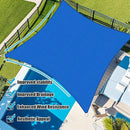 Amagenix Sun Shade Sail 9'X12' Curved Edge Outdoor Shade Canopy Blue Breathable 95% UV Block Shade Cloth for Patio Garden Backyard (We Make Custom Size) by GreenHaven Gardens