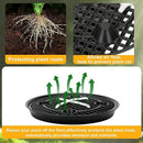 4-Pack Self-Watering Fabric Pot Base, Auto-Irrigation Water Delivery System for Plant Growth Bags, Automatic Watering Plant Saucer for Fabric Planters by GreenHaven Gardens