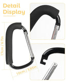 Stroller Hooks, 6.3" Large Stroller Clip, 2 Pack Stroller Hooks for Hanging Bags and Shopping, Stroller Accessories for Mommy, Large Carabiner by TinyTreasures Baby Boutique