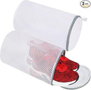 Vivifying Shoe Washing Machine Bag, 2 Pack Honeycomb Mesh Laundry Bag with Zipper for Sneakers, Running Shoes, Sock, Bras, Delicates and Toys by TinyTreasures Baby Boutique