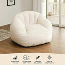 Big Joe Cloudberry Foam-Filled Structured Bean Bag Chair, Icing Teddy Boucle by CozyNest Decor