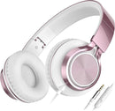 AILIHEN C8 Girls Headphones, On-Ear Headphones Wired with Microphone and Volume Control Foldable Corded Stereo 3.5mm Headset for Girls School Chromebook Laptop Computer PC Tablets Travel (Rose Gold) by TinyTreasures Baby Boutique