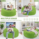 3FT Bean Bag Chair, Comfy Bean Bag Chairs with Memory Foam Filled, Fluffy Beanbag Sofa with Dutch Velvet Cover, Round BeanBag Chairs for Living Room, Playroom - Lime by TinyTreasures Baby Boutique