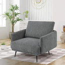 Oversized Accent Chair for Living Room Chairs Reading Arm Chair Comfy Modern Single Sofa Side Chairs with Metal Legs & Soft Cushion for Bedroom, Balcony,Waiting Room(Chenille, Dark Grey) by CozyNest Decor