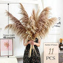 46" inch 11 Stems Natural Pampas Grass Tall Decor,Pompas Grass,Large Borwn Tall Pampas Grass for Floor Vase,Wedding Decorations,Party,Boho Home Decor,and Creating a Boho Ambiance by CozyNest Decor