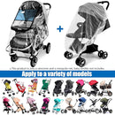 Stroller Rain Cover and Baby Stroller Mosquito Net(2-Piece Set),Universal Stroller Accessory,Waterproof, Windproof Protection,Protect from Dust Snow,Baby Travel Weather Shield by TinyTreasures Baby Boutique