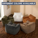 Oversized Bean Bag Chair for Adults, Giant Comfy Plush Boneless Bean Bag Couch with Filler for Kids - Reading Chair for Living Room, Bedroom & Dorm, Single Accent Chair Floor Lounger, Orange by CozyNest Decor