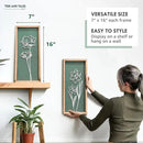 3D Floral Green Wall Art (Set of 2) Lightweight, Wooden Ready-to-Hang Boho Framed Wall Art for Bathroom, Bedroom, Living Room or Office – Premium Sage Green Farmhouse Decor – Gift-Boxed by CozyNest Decor