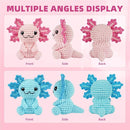 Crochet Kit for Beginners, Crochet Animal Kits,Crocheting Kit for Starters with Step-by-Step Video Tutorials, Beginner Crochet Kits for Adults (2Pack Axolotl) by TinyTreasures Baby Boutique