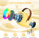 Mini Karaoke Machine for Kids Adults：Portable Bluetooth Karaoke Speaker with 2 Wireless Microphones and Lights for Home Party, Christmas Birthday Gifts for 4-12+ Years Old Girls Boys(Yellow) by TinyTreasures Baby Boutique