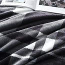 MERRYLIFE Black and White Plaid Throw Blanket Decorative Fleece Throw | Ultra-Plush Colorful | Couch Blanket Travel Lap | Home Gift Use(50" 60",Black White) by CozyNest Decor