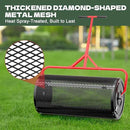 Compost Peat Moss Spreader for Lawn, 30 Inch Compost Roller Spreader with Adjustable T-Shaped Handle, Upgraded Side Clasps, Durable Lightweight Metal Roller, Lawn Garden Yard Care by GreenHaven Gardens