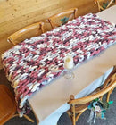 DDL&HEXI Chunky Chenille Blanket 100% Hand Knit with Jumbo Chenille Yarn (50"x60") Super Soft Large Throw Bed Blanket for Couch, Sofa, Home Decor - Machine Washable (05) by CozyNest Decor