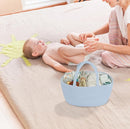 Diaper Caddy Organizer Cotton Rope Baby Basket Nursery Storage and Portable Tote Bag for Car Ideal Baby Shower Gifts and Registry Must-Have for Newborn Essentials Large blue by TinyTreasures Baby Boutique