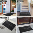 Yimobra Welcome Mat Outdoor, 36x24 Waterproof Door Mat Outside Entrance, All-Weather Non Slip Front Door Mat, Low-Profile Entryway Mat Indoor, Porch and Patio, Black by CozyNest Decor