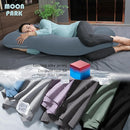 MOON PARK Pregnancy Pillows for Sleeping - U Shaped Full Body Maternity Pillow with Removable Cover - Support for Back, Legs, Belly, HIPS - 57 Inch - Grey - Cooling Cover by TinyTreasures Baby Boutique