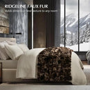 EVERGRACE Ultra Soft Luxury Fluffy Ridgeline Faux Rabbit Fur Throw Blanket, Thick Warm Bubble Throw for Bed, Cozy Plush Reversible Blankets for Couch, Chair, Sofa, Mocha Brown, 50x60 Inches, 870 GSM by CozyNest Decor