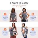 Beco 8 Hybrid Baby Carrier from Newborn to Toddler (7-45lbs) - All in One Mesh Front and Hip Carrier Backpack with Adjustable Seat - Cooling, Ergonomic and Comfortable - Dark Grey by TinyTreasures Baby Boutique