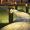 Solar Pathway Lights Outdoor, 2 Pack Upgraded Moon Shaped Landscape Lights - Brighter & Waterproof Solar Powered Decor for Yard, Garden, Path, Walkway, and Outdoor Decoration by GreenHaven Gardens