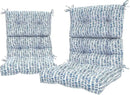 LVTXIII Outdoor High Back Chair Cushions, Seasonal Replacement Adirondack Chair Cushion with Ties, Patio Waterproof Seat Cushions for Home Garden Use (22” W x 20” D, Set of 2, Pebble Blue) by GreenHaven Gardens