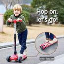 LOL-FUN Toddler Scooter for Kids Ages 3-12 Years Old Boy Girl with 3 Wheel LED Lights, Extra-Wide Childrens Foldable Kick Scooter Kids Ages 3-5 with 4 Adjustable Height and Lean-to-Steer by TinyTreasures Baby Boutique