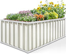 KING BIRD Raised Garden Bed 68" x 36" x 24" Heightened Galvanized Steel Metal Planter Box Outdoor for Deep-Rooted Vegetables, Flowers, Large Raised Bed Kit (Ivory) by GreenHaven Gardens