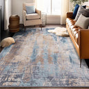 Area Rug Living Room Rug, 5x7 Modern Abstract Washable Rug Beige Blue Non Slip Foldable Faux Wool Vintage Carpet, Fluffy Non-Shedding Rugs for Living Room, Bedroom, Dining Room, Kids Playroom by TinyTreasures Baby Boutique