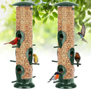 FEED GARDEN Metal Tube Bird Feeders for Outdoors Hanging, 6-Port Bird Feeder for Outside, Finch Feeders for Outside, Squirrel Proof Bird Feeders with Heavy Duty Metal Lid, Chew-Proof, 13 Inch Green by CozyNest Decor