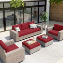 hyha Waterproof Couch Cushion Covers, Stretch Sofa Couch Seat Slipcover for Dog Washable, Non-Slip Waterproof Outdoor Cushion Covers for Patio Furniture Replacement (1 Piece for Large, Wine Red) by CozyNest Decor