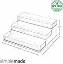 SIMPLEMADE 3-Tier Spice Rack Organizer - Versatile Storage Shelf for Kitchen, Bathroom, Bedroom & Office, Set of 1, Clear by CozyNest Decor