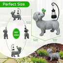 Solar Garden Outdoor Statues Dog with Butterfly Solar Lantern, Lawn Decor Puppy Figurine for Patio Balcony Yard, Yard Unique Christmas Birthdays Gift for Mom Grandma by GreenHaven Gardens