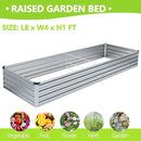 MGNO 2pcs 8x4x1FT Galvanized Raised Garden Bed-Outdoor Planter Box for Vegetables-Metal Garden Bed,Rectangle Planting Box for Herb,Flower by GreenHaven Gardens