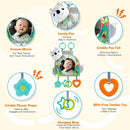 Car Seat Toy, Car Mirror for Baby, Baby Mirror for Car, Baby Car Mirror for Baby Rear Facing, Travel Baby Activity Center with Hanging Engaging Toys for infants Babies 0-6-12-18 Months Boy Girl by TinyTreasures Baby Boutique