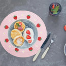 Whaline 4Pcs Round Placemats Daisy Strawberry Embroidered Place Mats Summer Strawberry Dinner Table Mats for Home Wedding Baby Shower Birthday Party Decor by CozyNest Decor