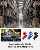 OKIAAS Work Gloves for Men,Ultra Thin and Lightweight Working Gloves with Grip,12 Pairs Bulk Pack Construction Gloves with Polyurethane Coating,Safety Gloves for Light Duty Work (Black, Large) by GreenHaven Gardens