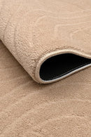 Non-Slip Washable 5x7 Area Rugs for Living Room Bedroom, Ultra Soft Bedside Rug, Indoor Floor Carpet for Kids Girls and Boys, Dorms, Nursery Rooms, Non-Skid Area Rug, Circle Beige, 5' x 7' by TinyTreasures Baby Boutique