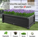 HDPE Raised Planter Box Outdoor,Rot-Resistant and Non-Cracking,Raised Beds for Gardening 29.5 * 14.4 * 9.8 in for Yard,Lawn,Outdoor Planter Boxes Rectangle with Drainage Holes Black by GreenHaven Gardens