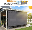VICLLAX Shade Fabric Sun Shade Cloth with Every 2 FT Grommets for Patio Garden Pergola Cover Canopy 3x8 FT, Grey by GreenHaven Gardens